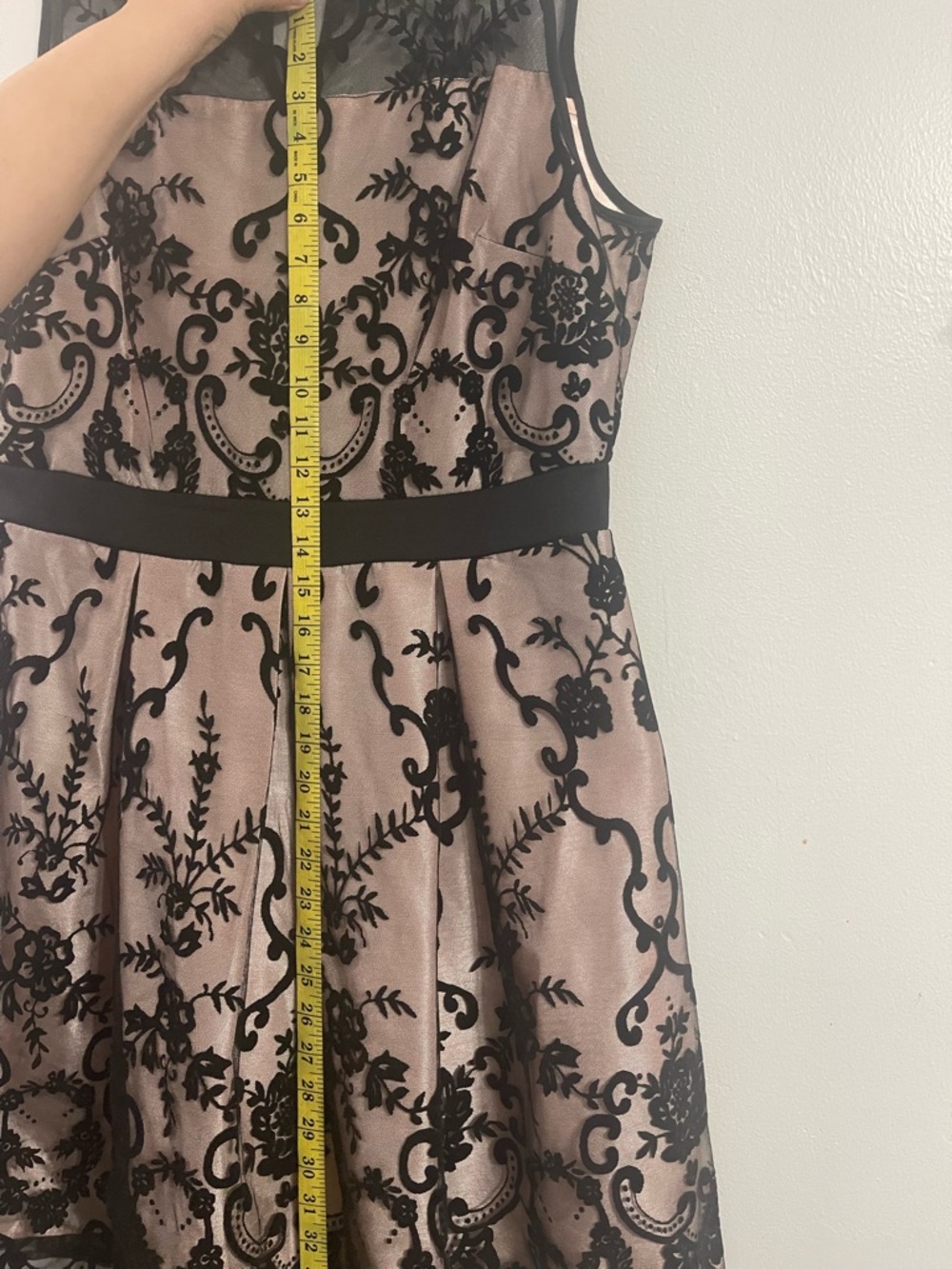 DRESSBARN ROZ & ALI Black & Blush Lace Dress - Picture 12 of 12
